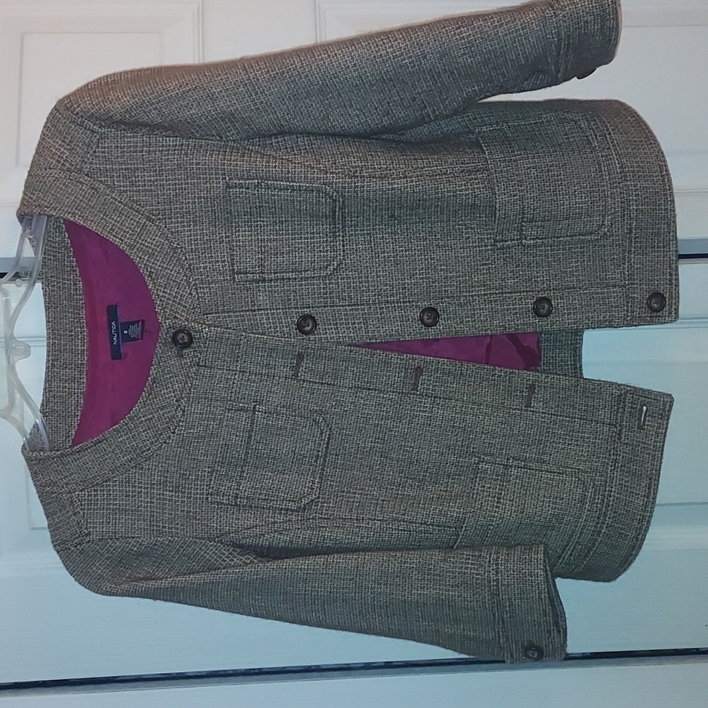 Brown and tan Nautica blazer